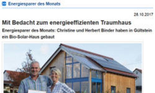 Das Haus der Familie Binder wurde vom Gäuboten ausgezeichnet Gäubote