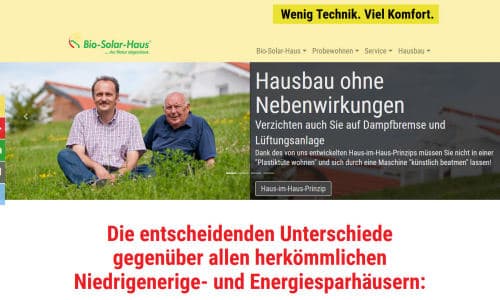 Unsere Website erhielt ein großes Update Screenshot Website
