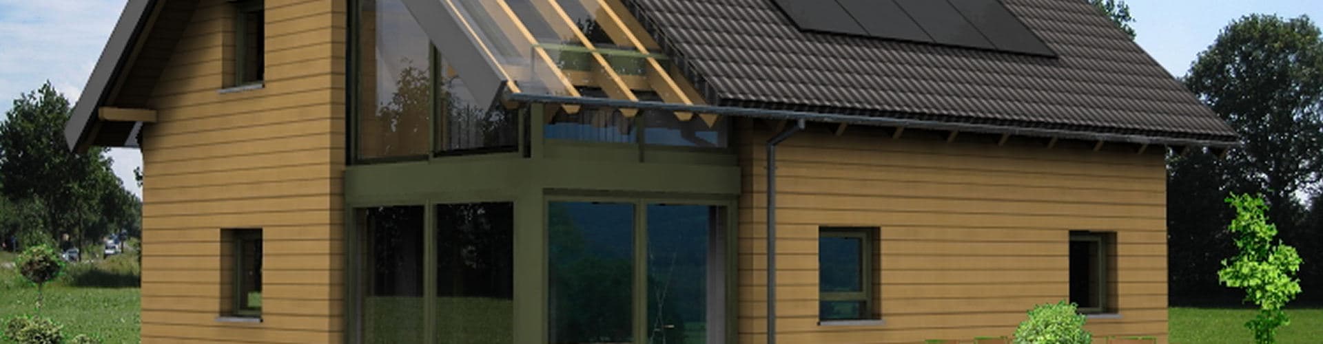 Holzhaus Einfamilienhaus 139H15 - Ansicht 1