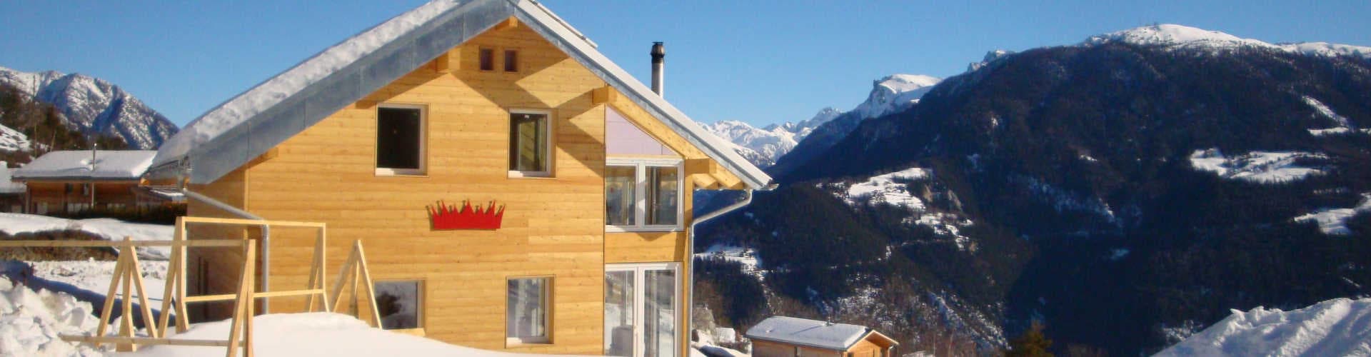 Holzhaus mit Wintergarten
