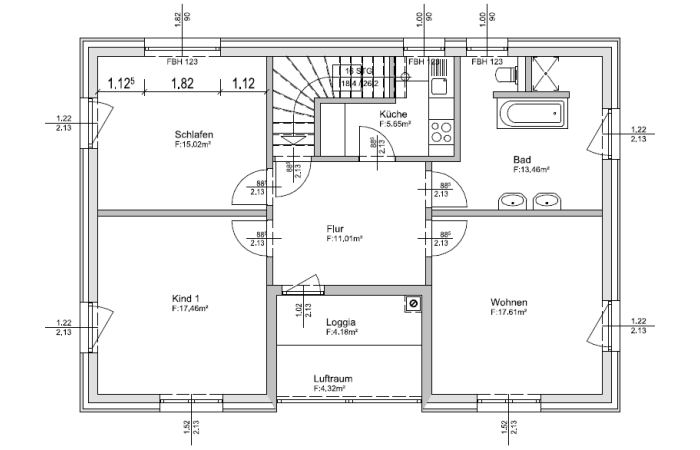 Zweifamilienhaus Grundriss Obergeschoss