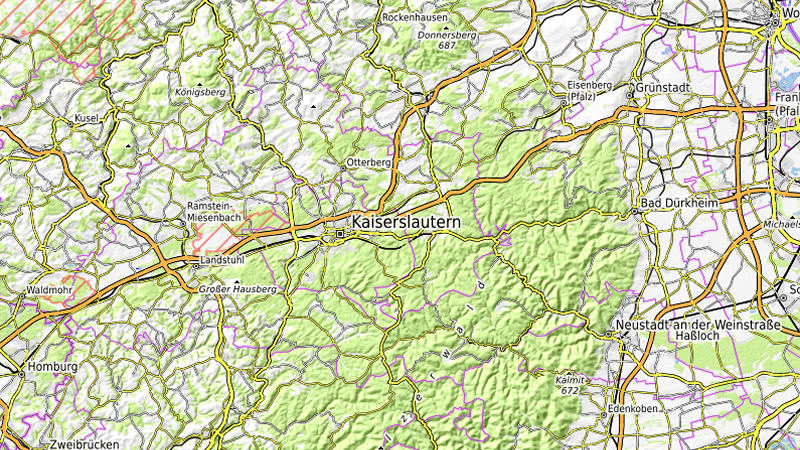 Übersicht Pfälzer Bergland