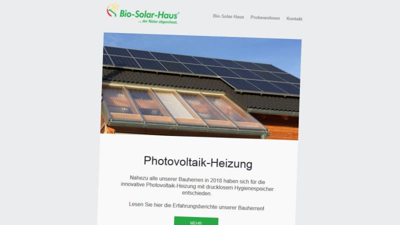 Newsletter PV-Heizung